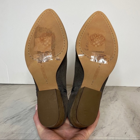 New! Vince Camuto Nethera Perforated Suede Gray Boot 11M - Picture 14 of 16